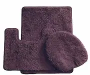 3 Piece Ultra Spa Bath Mat Bath mat,Contour rug, Lid cover.(Browen)