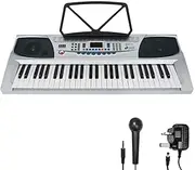 Axus AXP15 54 Key Portable Keyboard Piano Mini Keys with Music Rest, Power Supply