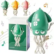 Dancing Octopus Toy, Electric Dancing Octopus Toy with LED & Music,Creative Crazy 8-Leg Action Crawling Octopus (Green)