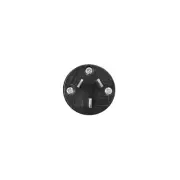 HPM 10A Black Rewirable Rubber Plug Top