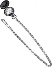 [Holibanna] Pocket Watch Chain Moonstone Clock Necklace Necklaces for Women Bracelet Locket Necklace for Men Vintage Watches for Men Vintage for Men Pendant Gold Jewelry for Women Black