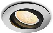Philips Hue White Ambiance Milliskin Recessed Spotlight 250 lm, Round, Aluminium, Dimmable, All Shades of White, Controllable via App, Compatible with Amazon Alexa (Echo, Echo Dot)