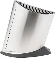 Global Gkb52, 10 Slot Knife Block, Stainless Steel Medium Silver