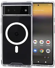 [JProtect] Magnetic Phone Case for Google Pixel 6 for Magsafe Case/Shockproof Pixel 6 Case for MagSafe Transparent/Clear Case for Google Pixel 6 Case Magnet