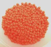 SIZE 8/0 ~ ORANGE OPAQUE ~ 28 Grams ~ LOOSE GLASS SEED BEADS LOT