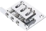Mikinona Box Vintage Style Guitar Bridge for Box String with Screws Durable Silver Metal Construction Height for Custom Builds and Repairs