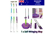 1x Self Wringing Mop Long Twist Microfibre Floor Cleaning Rinse Cleaner Wipe