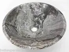 GREY MATTE MARBLE Stone SINK SOLID Bowl Counter Top Basin Vanity SMALL QUARTZ