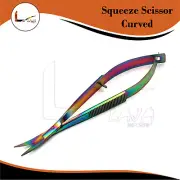 Snip-Eze Easy-Squeeze Scissors 4.5" Embroidery Sewing (Curved) Multi-Color