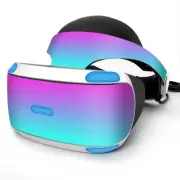 Skin Wrap for Sony Playstation PSVR Headset hombre pink purple teal gradient