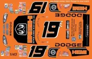 #19 Jeremy Mayfield Hemi Dodge 2004 1/43rd Scale Slot Car Waterslide Decals
