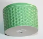 Crate & Barrel pin dot ramekin green 4" made in Portugal kitchen