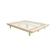 Oikiture Bed Frame Double Size Wooden Bed Base Timber Platform