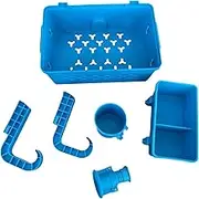 Pool Storage Basket,Drink Holder for Pool | Ventilated Container Organizer Shelf for Porch Beach Balcony Boat Backyard Patio Outdoor Entertaining Deck Toys