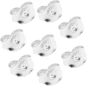 [Colaxi] 8Pcs 925 Solid Sterling Silver Earring Backs Butterfly Scrolls Stud