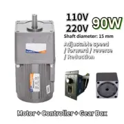 90W Gear Electric Variable 5-470 RPM Reversible Speed Controller AC Motor New