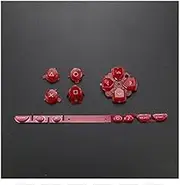 Gametown Replacement Left Right Buttons Kit ABXY D-Pad Rubber Button Direction Button Set for PSP 1000 Console-Red.