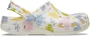 [Crocs] Unisex-Child Classic Graphic Clog, Chalk, 6 Big Kid