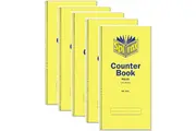 5 Pack Spirax 543 Counter Book Spiral Bound Feint Ruled 120 Page 297x135mm