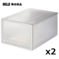 在飛比找PChome精選優惠-【MUJI 無印良品】PP收納盒/大/3A/2入