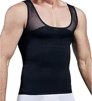 Waist Trainer Vests for Mens, Summer Workout Compression Shirts Underwear - Body Shaping Shapewear Top Base Layer