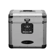 Odyssey KROM Stacking Transport Case for 70, 12 Inch Vinyl LPs, Silver (2 Pack)