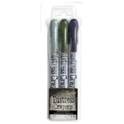 DISTRESS PEARLESCENT CRAYONS HALLOWEEN SET 6-Tim Holtz-Watercolor Paper Craft