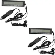 YARNOW 2pcs Car Clock Thermometer Temperature Monitor Digital Display Lightweight Perfect for Anywhere