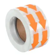 Arrow Sticker 1.2x0.6", 1000 Pcs Adhesive Color Coding Decal, Bright Orange