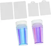 Mikinona Pack Silicone Nail Art Stamper Set Manicure Printing Stamper Lightweight Compact Nail Scrapper for Diy Home Salon Use