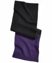 Alfani Men's Colorblocked Blanket Scarf & Space-Dyed Gloves- Black, Purple, Gray