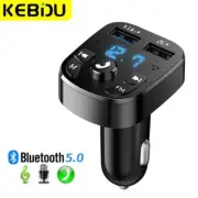 Car Fm Transmitter Bluetooth 5.0 Aux Handsfree Wireless Car Kit Dual USB Adapter