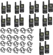 Retevis RB67AU Two-Way Radios, License Free Walkie Talkies with Earpiece, Handheld Radios, Rechargeable 1600mAh Battery for School Restaurant(20pack)