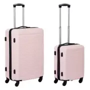 2 Piece Hard Case Set Fully lined interior Lockable zip Blush