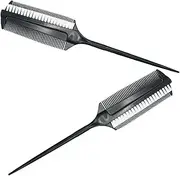 CLISPEED 2pcs Double-sided Hair Dye Brush Versatile Hair Tint Comb for Salon Home Use Easy