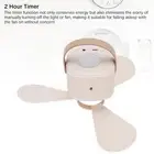 Small Portable USB Ceiling Fan With Light Remote Control Timer 4 Wind New