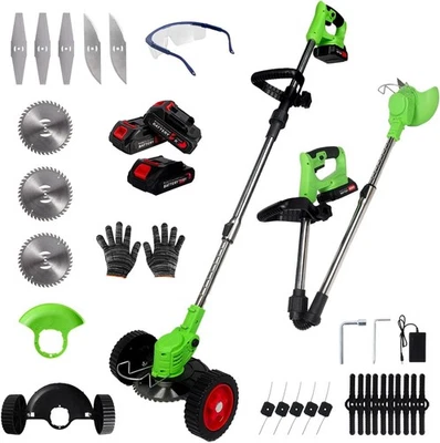 Cordless String Trimmer for V Battery, Folding 3 in1 Weed Eater with Br