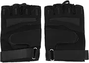 [Ipetboom] 1Pair Breathable Half Finger Bike Gloves Non Slip Sports Mittens for Cycling Shock Absorbing Design for Outdoor Activities Fitness and Mountain Climbing