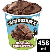 Ben & Jerry's Ice Cream Tub Chocolate Fudge Brownie 458mL
