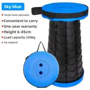 Black and Blue Splicing Color Portable Outdoor Telescopic Folding Stool with 100