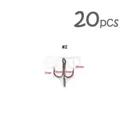 20pcs Size 2 Fishing 3x Treble Black Nickel Hook #2 BLN 3x Strong Hooks @US