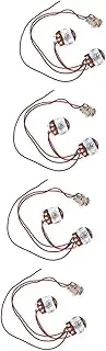 ibasenice 4 Sets Bass Line Guitar Bass Active Circuit Hard Case with Foam Professional Guitar Circuit for Subwoofers Guitar Bass Part Bass Amplifier Guitar Parts Replace Metal Pickup