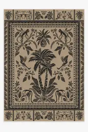 305' x 425' | Machine Washable Runner Rug | Kid & Pet Friendly | Indoor Rug | Iris Apfel Simian Charcoal Rug | Ruggable