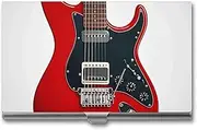 [LKHDS] Slim Aluminum Alloy Business Card Holder Magic Electric Guitar Pocket Business Card Case Portable Business Card Wallet Business Card Holders Handheld Card Box for Women Men, style, One size