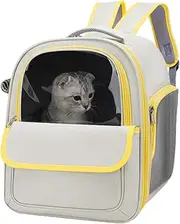 Backpack for Cats, Pet Carrier Bag with Bubble Ventilation, Practical Cat Backpack Carrier, Comfortable Backpack Bag for Small Dogs and Puppies, Ideal for Travel