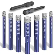 9 Pcs Diamond Drill Bit Set for Porcelain, Ceramic, Glass & Tile