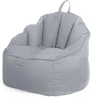 TOOPYW Bean Bag Chairs Cover (Stuffing Not Included) Bean Bag Storage, Bean Bag Chair Cover, Beanbag Covers for Kids and Teens Lazy Lounger Storage,Gentleman Gray