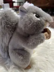 Aurora Gray Squirrel. Miyoni. Realistic 9” Plush Animal. New W/O Tags.
