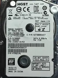 在飛比找露天拍賣優惠-HITACHI HGST HTS545050A7E680 5