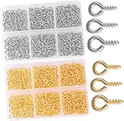 OSALADI 2 Boxes of DIY Crafts Screw Eye Bolt Hooks Self-Tapping for Jewelry Making Pendant Decor